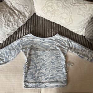 VENUS Light Gray Camo Side Tie Top. Excellent Condition Medium.